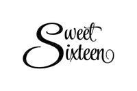 sweet sixteen/words - безплатен png
