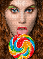 woman with candy by nataliplus - gratis png