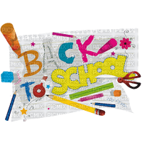 Kaz_Creations Text Back To School - kostenlos png