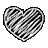 cute scribble heart - GIF animado gratis