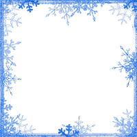 Snowflake.Frame.Blue - kostenlos png