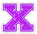 Kaz_Creations Animated Alphabet Purple X - GIF animé gratuit
