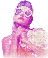 soave woman vintage sunglasses fashion pink purple - Free PNG
