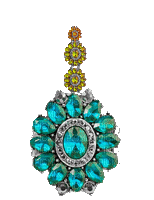 earring diamond turqoise  gif diamant boucle d'oreille - GIF animé gratuit