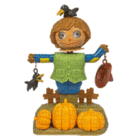 Autumn Fall Scarecrow - Free animated GIF