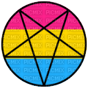 Pan Pride Pansexual pentagram - darmowe png