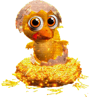 Easter Chick by nataliplus - GIF animado gratis