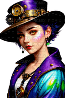 loly33 femme steampunk - Free PNG
