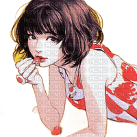 Manga et fraises - nemokama png