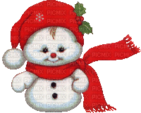 minou-snowman-ani-snögubbe - GIF animé gratuit