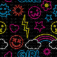 neon scene background pink blue yellow and red - ilmainen png