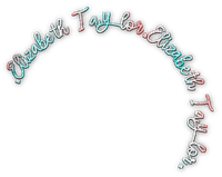 soave Elizabeth Taylor text pink teal - Free PNG