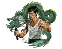 Bruce Lee,Dragon - Free PNG