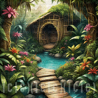 sm3 jungle green tropical gif animated landscape - Gratis geanimeerde GIF