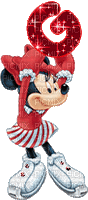 image encre animé effet lettre G Minnie Disney effet rose briller edited by me - Бесплатный анимированный гифка