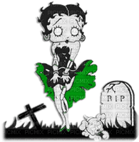 soave betty boop gothic halloween cemetery - 無料png