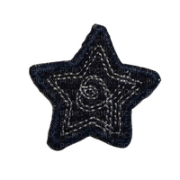 black embroidered star patch - besplatni png