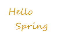 spring printemps frühling primavera весна wiosna text yellow - gratis png