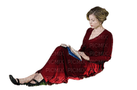 woman with a book - kostenlos png