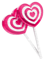 Lollipops.Hearts.White.Pink - Free PNG