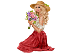 loly33 femme fleur - gratis png