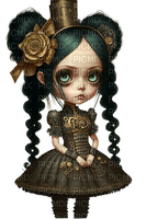 steampunk fantasy girl brown - PNG gratuit