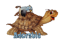 cecily-tortue oiseau anime - GIF animé gratuit