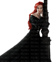 Kaz_Creations Women Woman Femme RedHead Red Head Gothic Fantasy - PNG gratuit