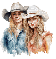 cowgirl painting aquarelle - 無料png