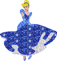 Cinderella with glitter - GIF animé gratuit