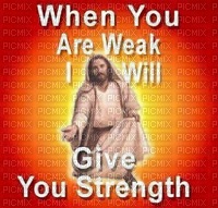 Jesus gives Strength - gratis png