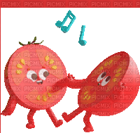 dance funny tomaten - 免费动画 GIF