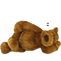 sleeping bear - GIF animado grátis