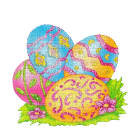 Easter eggs laurachan - GIF animado gratis