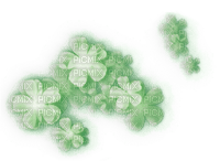Green white flowers overlay deco [Basilslament] - ücretsiz png