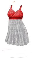 robe rouge et blanche (amour sucré) - ücretsiz png