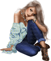 Woman with jeans. Leila - бесплатно png