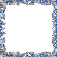 soave frame christmas winter  branch holly border - 無料png