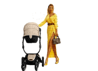 kvinna med barnvagn - gratis png