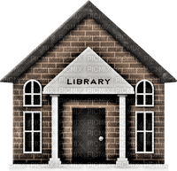 Maison Library Brun:) - gratis png