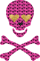 Emo pink skull - Gratis animeret GIF