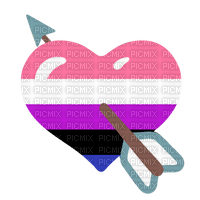 Genderfluid heart - png grátis