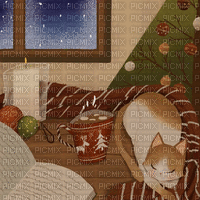 Background Cozy Cat - Бесплатный анимированный гифка