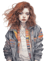 loly33 femme automne - 無料png