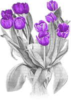 soave deco flowers vase spring tulips black white - безплатен png