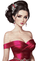red woman glamorous - Free PNG