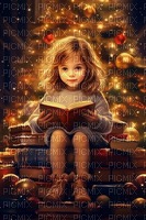 reading girl - Free PNG
