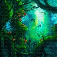 Y.A.M._Fantasy jungle forest background - Free PNG