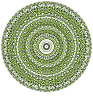 Green white mandala circle [Basilslament] - png grátis