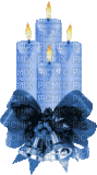 minou-candle-blue - Бесплатный анимированный гифка